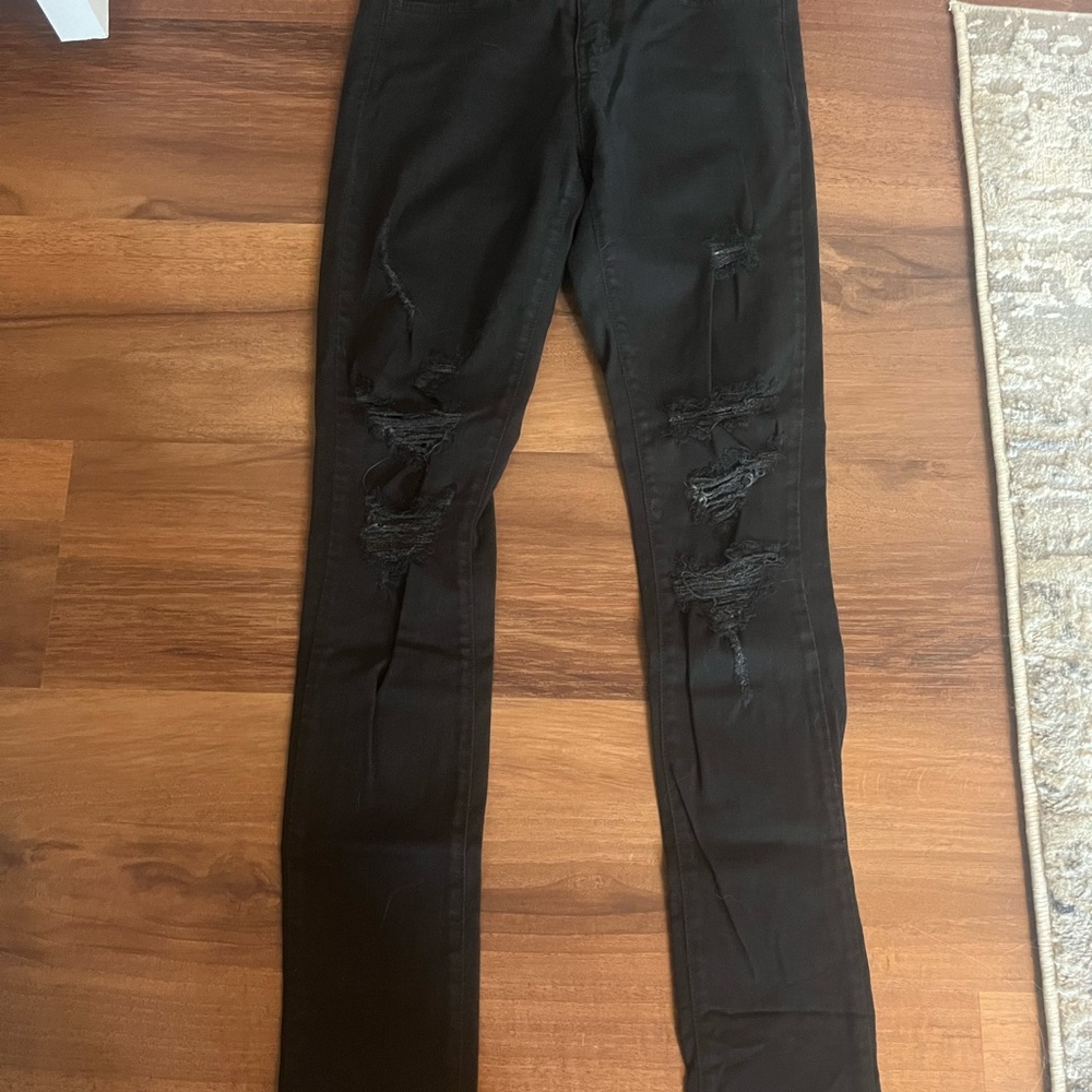 Flying Monkey Black Ripped Skinny Jeans
